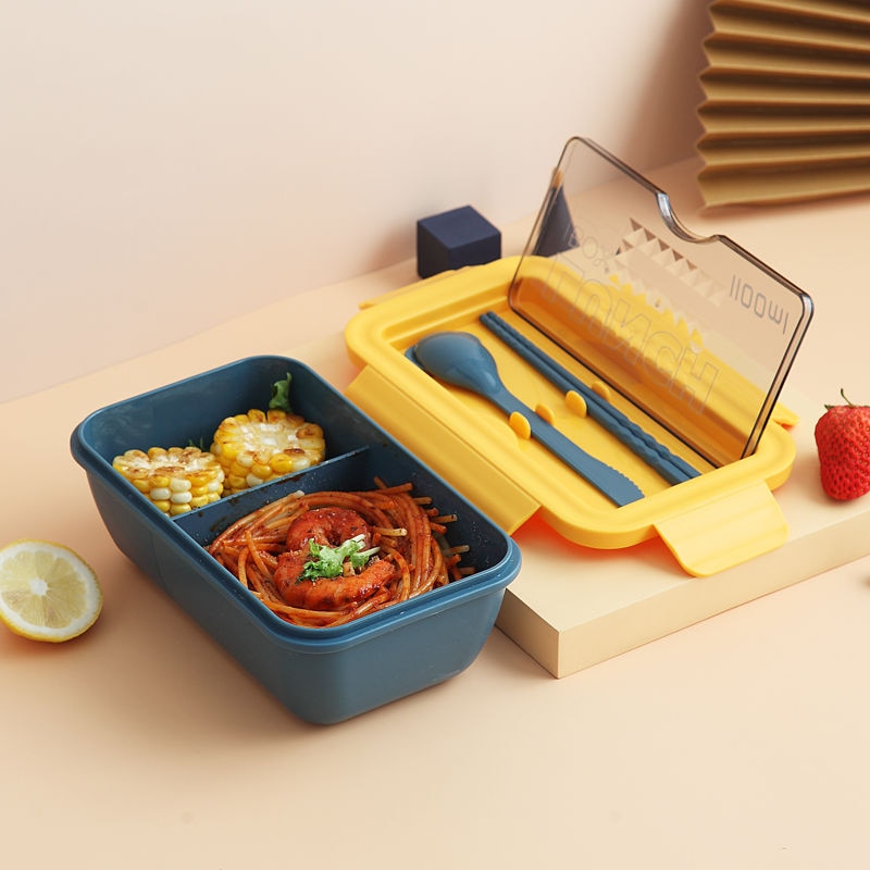 2-layer Bento Box, Leakproof Lunch Containers, Cute Lunch Boxes, Dishwasher  Microwave Safe, Lunch Food Container, Stackable Bento Lunch Box With Spoon  And Fork, Home Kitchen Supplies - Temu